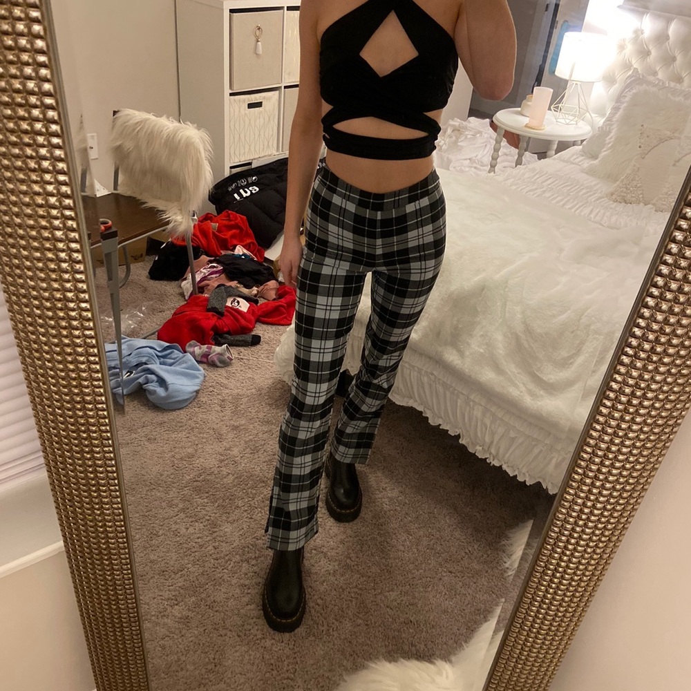 CUTEST princess polly plaid pants (brand new)